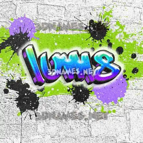 lums in Graffiti Grunge style - 3D name wallpaper