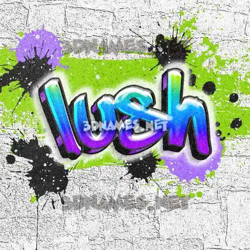 lush in Graffiti Grunge style - 3D name wallpaper lush in Graffiti Grunge style - 3D name wallpaper