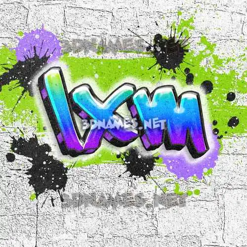 lxm in Graffiti Grunge style - 3D name wallpaper