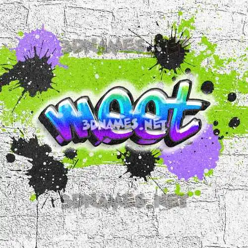 meet in Graffiti Grunge style - 3D name wallpaper