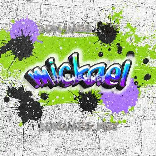 mickael in Graffiti Grunge style - 3D name wallpaper