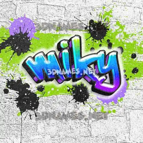 miky in Graffiti Grunge style - 3D name wallpaper