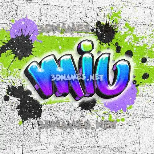 miu in Graffiti Grunge style - 3D name wallpaper miu in Graffiti Grunge style - 3D name wallpaper