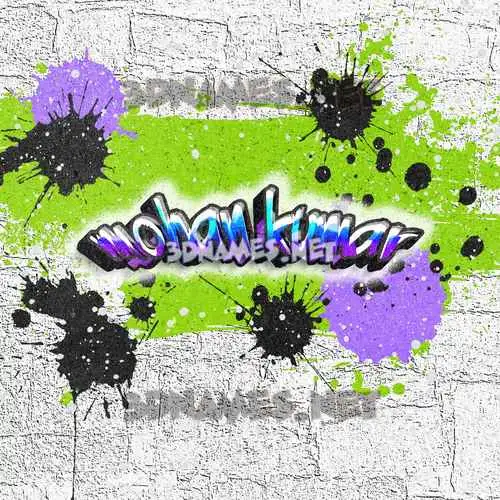 mohan kumar in Graffiti Grunge style - 3D name wallpaper