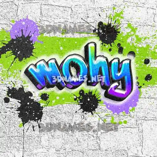 mohy in Graffiti Grunge style - 3D name wallpaper