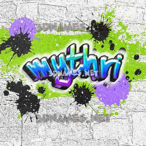 mythri in Graffiti Grunge style - 3D name wallpaper