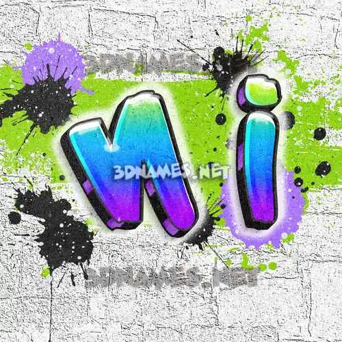n i in Graffiti Grunge style - 3D name wallpaper n i in Graffiti Grunge style - 3D name wallpaper