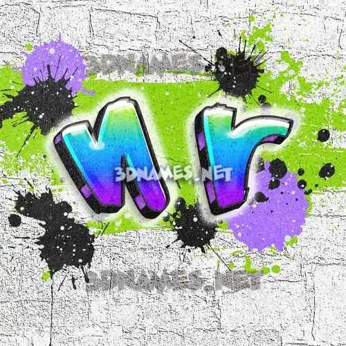 n r in Graffiti Grunge style - 3D name wallpaper n r in Graffiti Grunge style - 3D name wallpaper