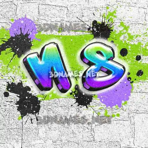 n s in Graffiti Grunge style - 3D name wallpaper n s in Graffiti Grunge style - 3D name wallpaper