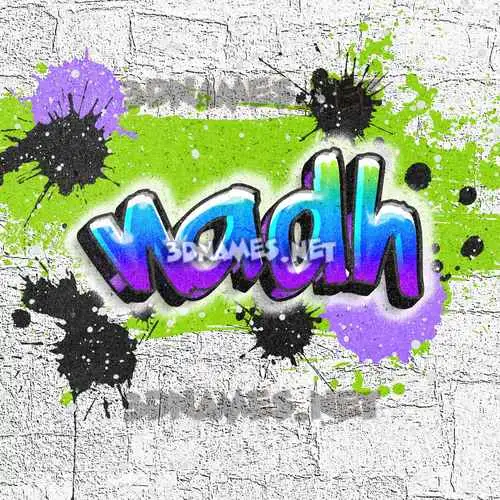 nadh in Graffiti Grunge style - 3D name wallpaper