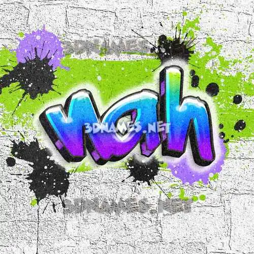 nah in Graffiti Grunge style - 3D name wallpaper nah in Graffiti Grunge style - 3D name wallpaper
