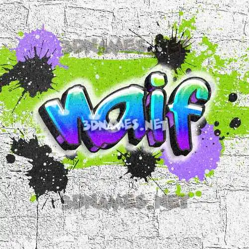 naif in Graffiti Grunge style - 3D name wallpaper naif in Graffiti Grunge style - 3D name wallpaper
