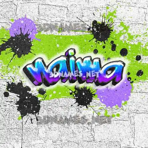 naima in Graffiti Grunge style - 3D name wallpaper
