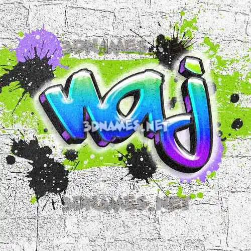 naj in Graffiti Grunge style - 3D name wallpaper naj in Graffiti Grunge style - 3D name wallpaper