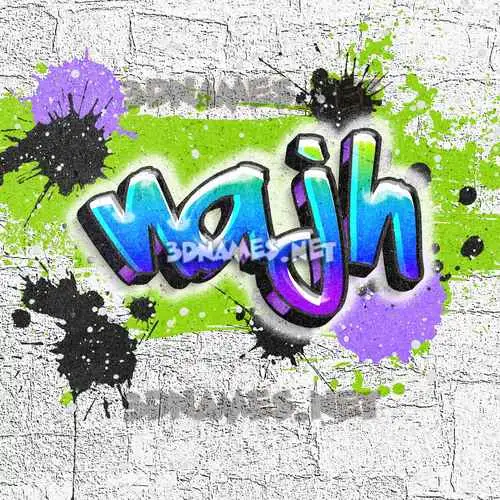najh in Graffiti Grunge style - 3D name wallpaper najh in Graffiti Grunge style - 3D name wallpaper