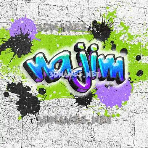 najim in Graffiti Grunge style - 3D name wallpaper
