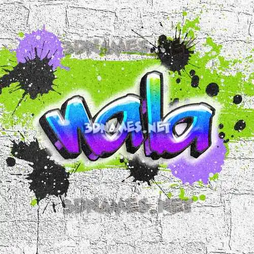 nala in Graffiti Grunge style - 3D name wallpaper