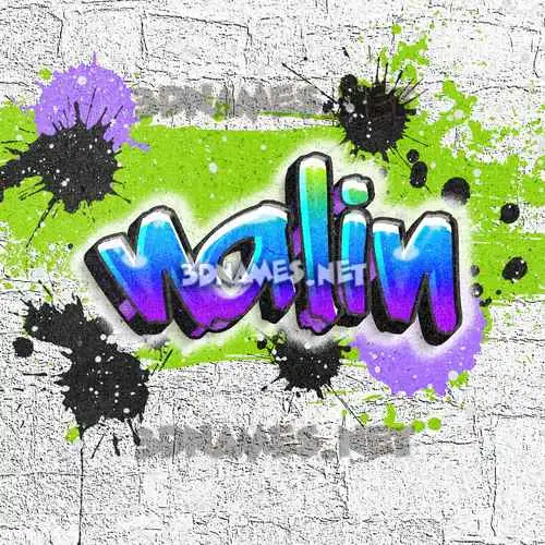 nalin in Graffiti Grunge style - 3D name wallpaper