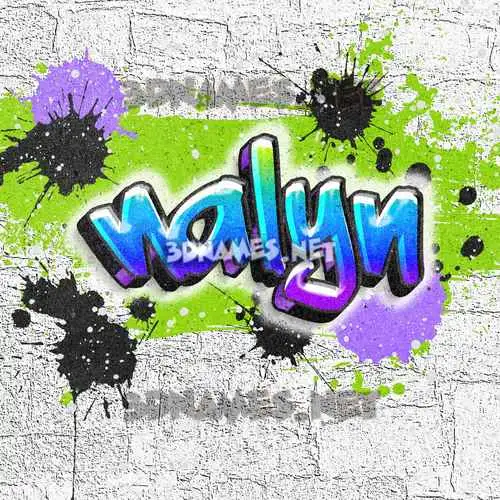 nalyn in Graffiti Grunge style - 3D name wallpaper