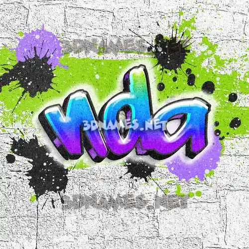 nda in Graffiti Grunge style - 3D name wallpaper nda in Graffiti Grunge style - 3D name wallpaper