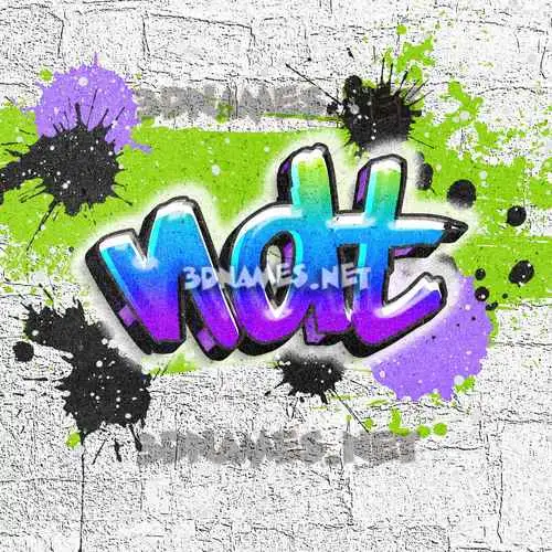 ndt in Graffiti Grunge style - 3D name wallpaper