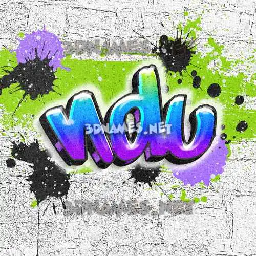 ndu in Graffiti Grunge style - 3D name wallpaper