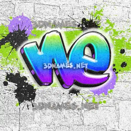 ne in Graffiti Grunge style - 3D name wallpaper