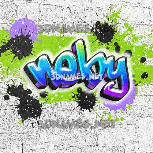 neby in Graffiti Grunge style - 3D name wallpaper