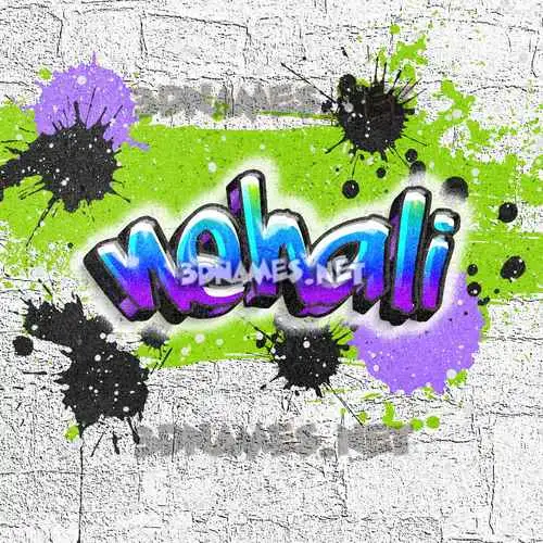 nehali in Graffiti Grunge style - 3D name wallpaper