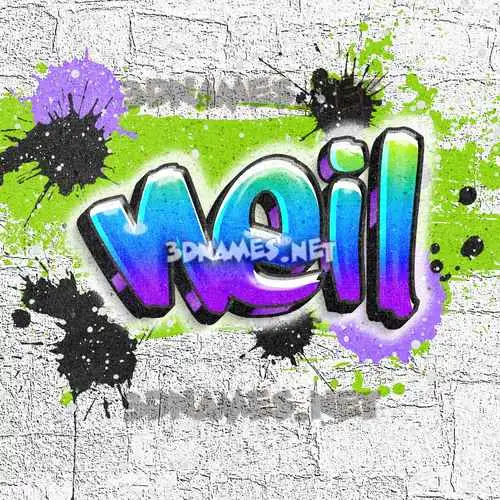 neil in Graffiti Grunge style - 3D name wallpaper
