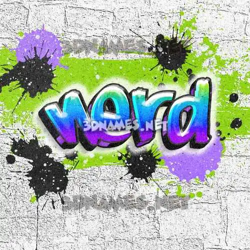 nerd in Graffiti Grunge style - 3D name wallpaper