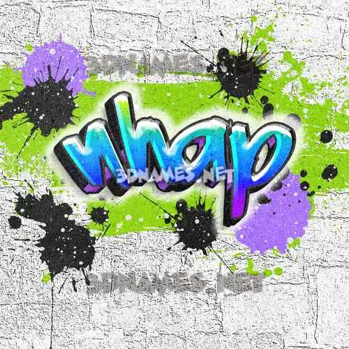 nhap in Graffiti Grunge style - 3D name wallpaper
