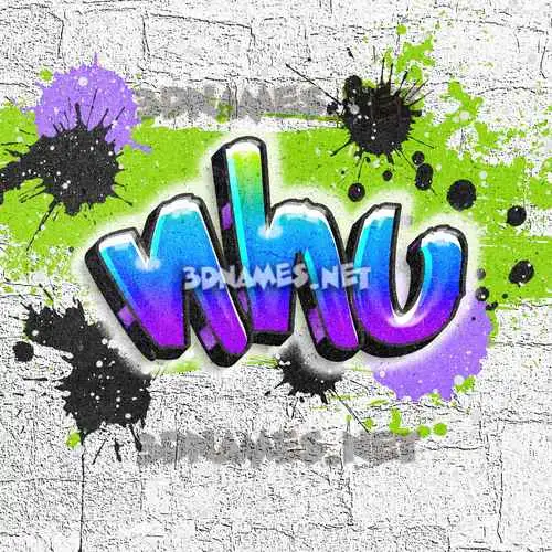 nhu in Graffiti Grunge style - 3D name wallpaper