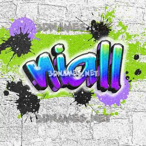 niall in Graffiti Grunge style - 3D name wallpaper