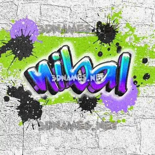 nibal in Graffiti Grunge style - 3D name wallpaper nibal in Graffiti Grunge style - 3D name wallpaper