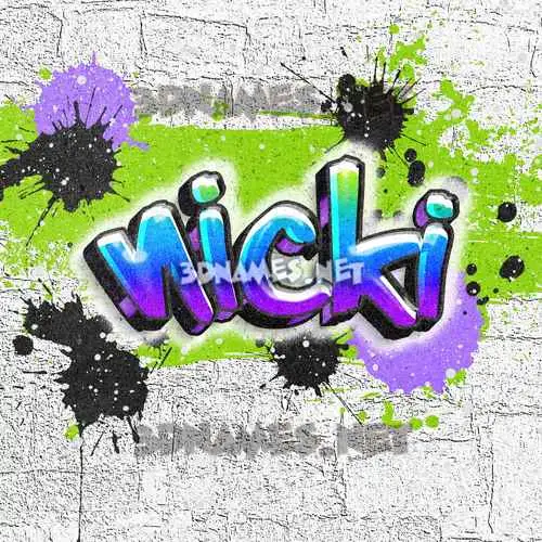 nicki in Graffiti Grunge style - 3D name wallpaper nicki in Graffiti Grunge style - 3D name wallpaper