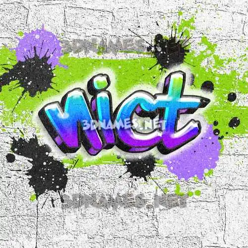 nict in Graffiti Grunge style - 3D name wallpaper nict in Graffiti Grunge style - 3D name wallpaper