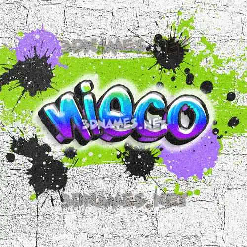 nieco in Graffiti Grunge style - 3D name wallpaper