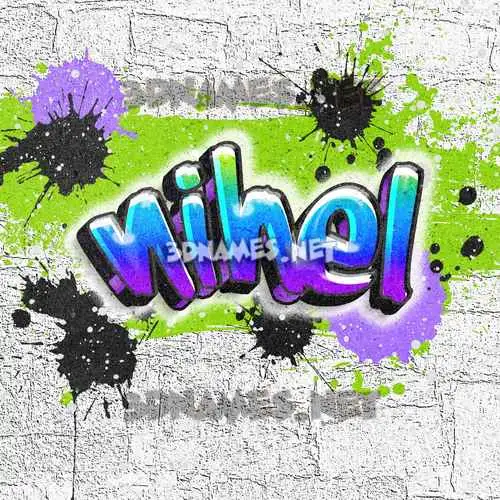 nihel in Graffiti Grunge style - 3D name wallpaper nihel in Graffiti Grunge style - 3D name wallpaper