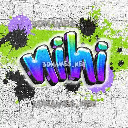 nihi in Graffiti Grunge style - 3D name wallpaper nihi in Graffiti Grunge style - 3D name wallpaper