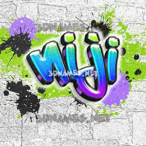 niji in Graffiti Grunge style - 3D name wallpaper niji in Graffiti Grunge style - 3D name wallpaper