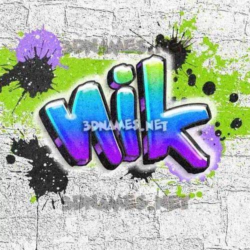 nik in Graffiti Grunge style - 3D name wallpaper nik in Graffiti Grunge style - 3D name wallpaper