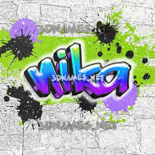 nika in Graffiti Grunge style - 3D name wallpaper nika in Graffiti Grunge style - 3D name wallpaper