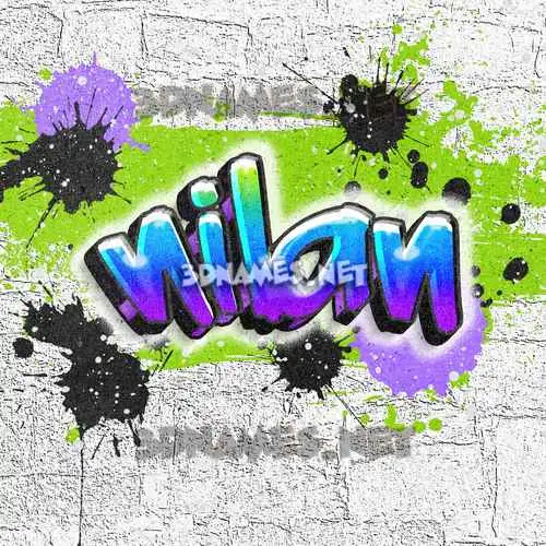 nilan in Graffiti Grunge style - 3D name wallpaper
