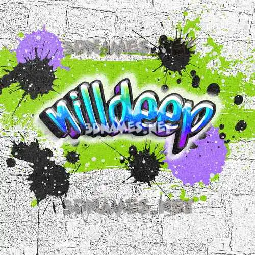 nilldeep in Graffiti Grunge style - 3D name wallpaper