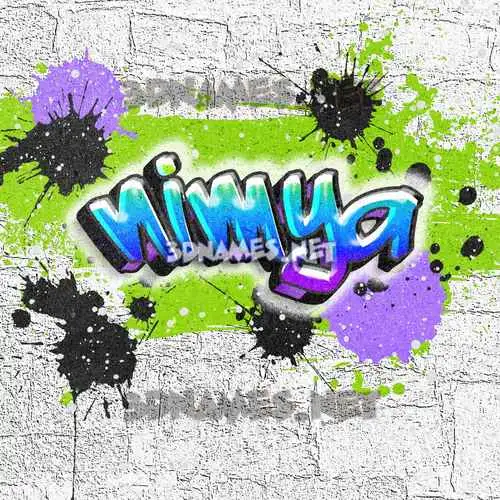 nimya in Graffiti Grunge style - 3D name wallpaper