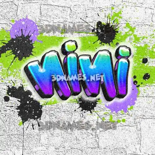 nini in Graffiti Grunge style - 3D name wallpaper nini in Graffiti Grunge style - 3D name wallpaper