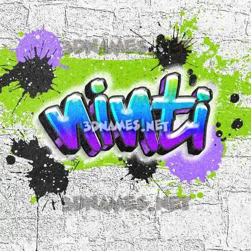 ninti in Graffiti Grunge style - 3D name wallpaper