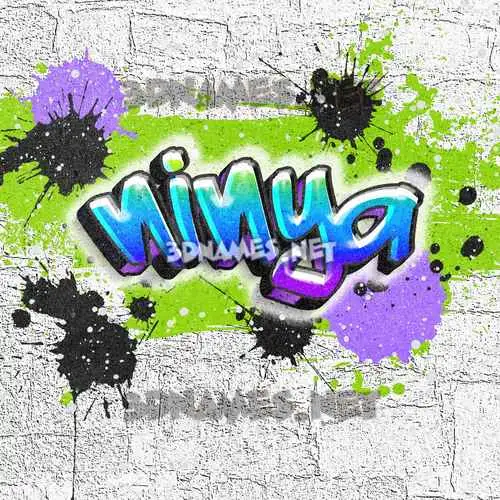 ninya in Graffiti Grunge style - 3D name wallpaper