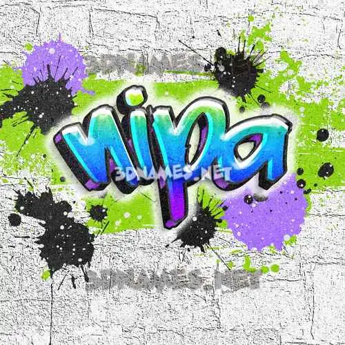 nipa in Graffiti Grunge style - 3D name wallpaper